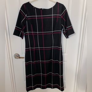 Black Plaid Alfani Short Sleeve Dress